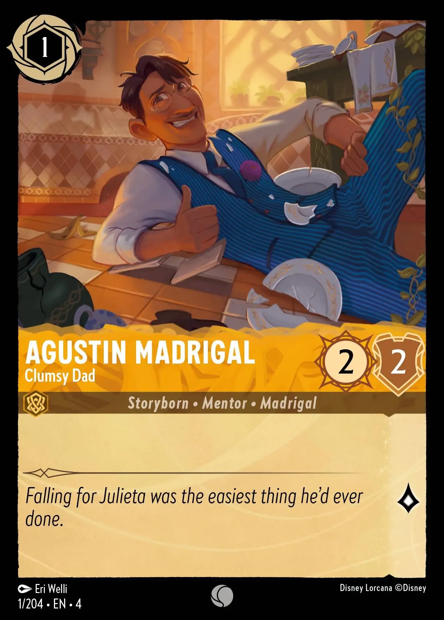 2024 Disney Lorcana Ursula's Return Agustin Madrigal - Clumsy Dad #1 trading card