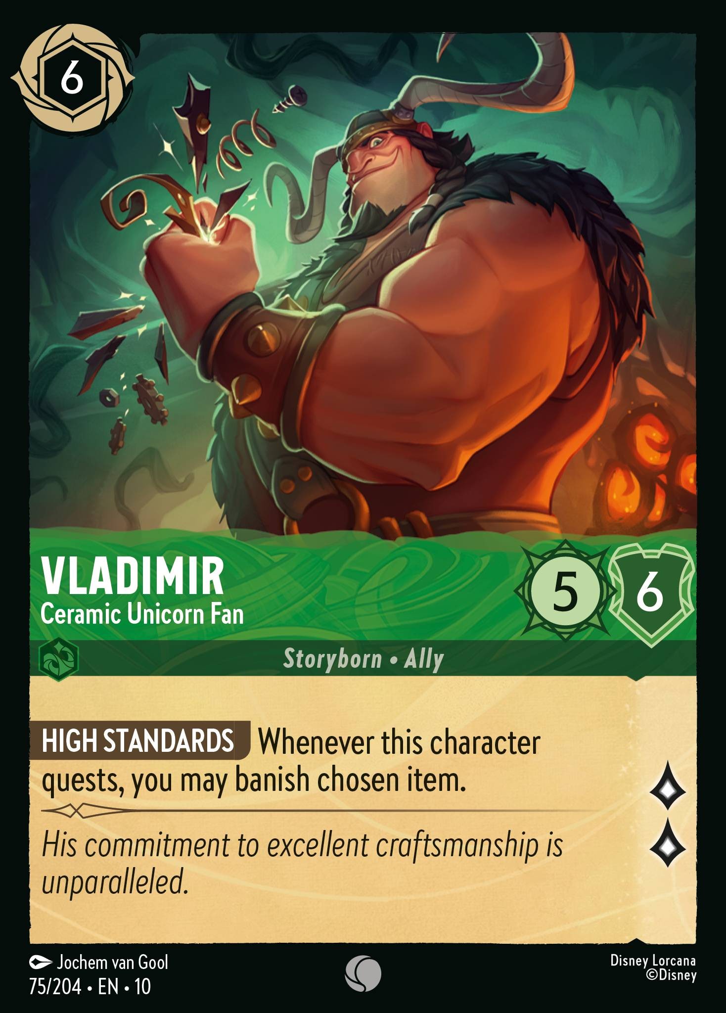 Vladimir - Ceramic Unicorn Fan - Image 1