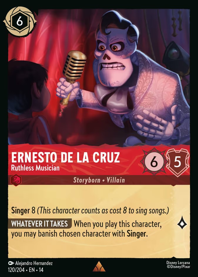 2026 Disney Lorcana Hyperia City Ernesto de la Cruz - Ruthless Musician #120 trading card