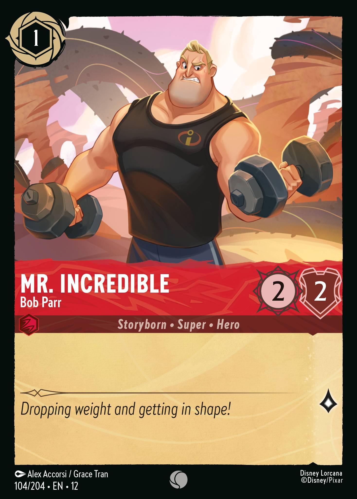 2026 Disney Lorcana Wilds Unknown Mr. Incredible - Bob Parr #104 trading card