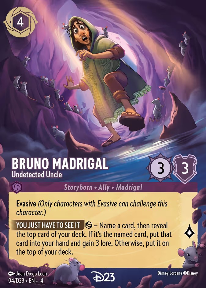 2024 Disney Lorcana D23 Collection Bruno Madrigal - Undetected Uncle #4 trading card