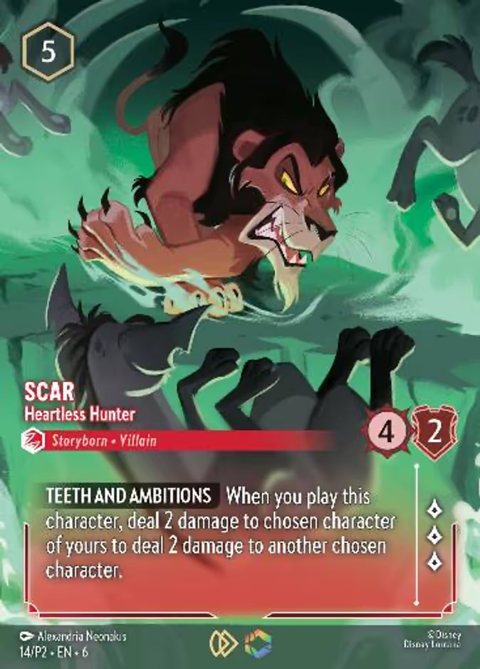2024 Disney Lorcana Promo Set 2 Scar - Heartless Hunter #14 trading card