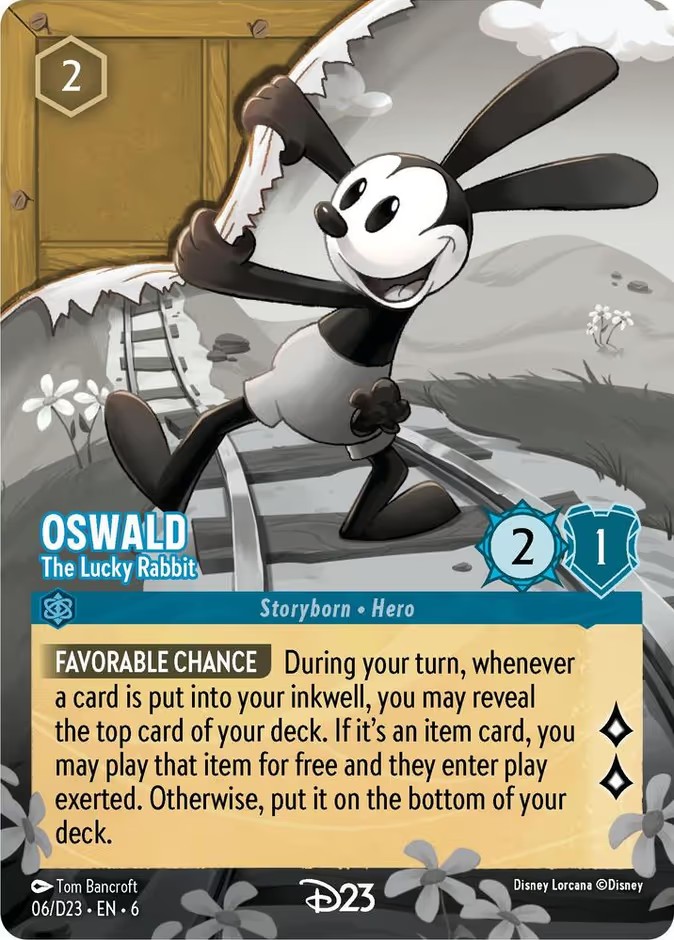 2024 Disney Lorcana D23 Collection Oswald - The Lucky Rabbit #6 trading card