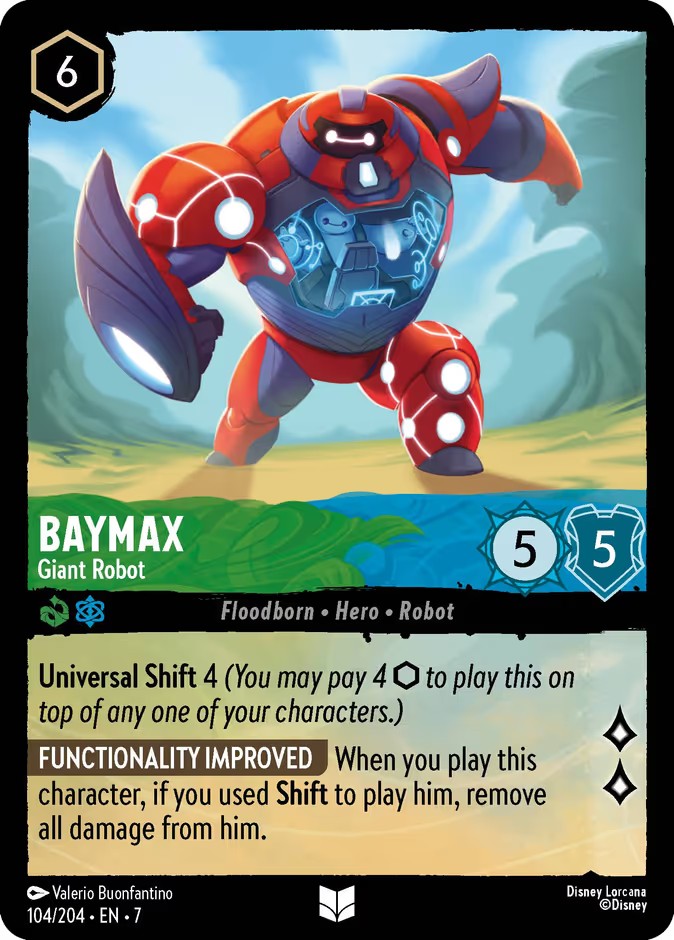 2025 Disney Lorcana Archazia's Island Baymax - Giant Robot #104 trading card
