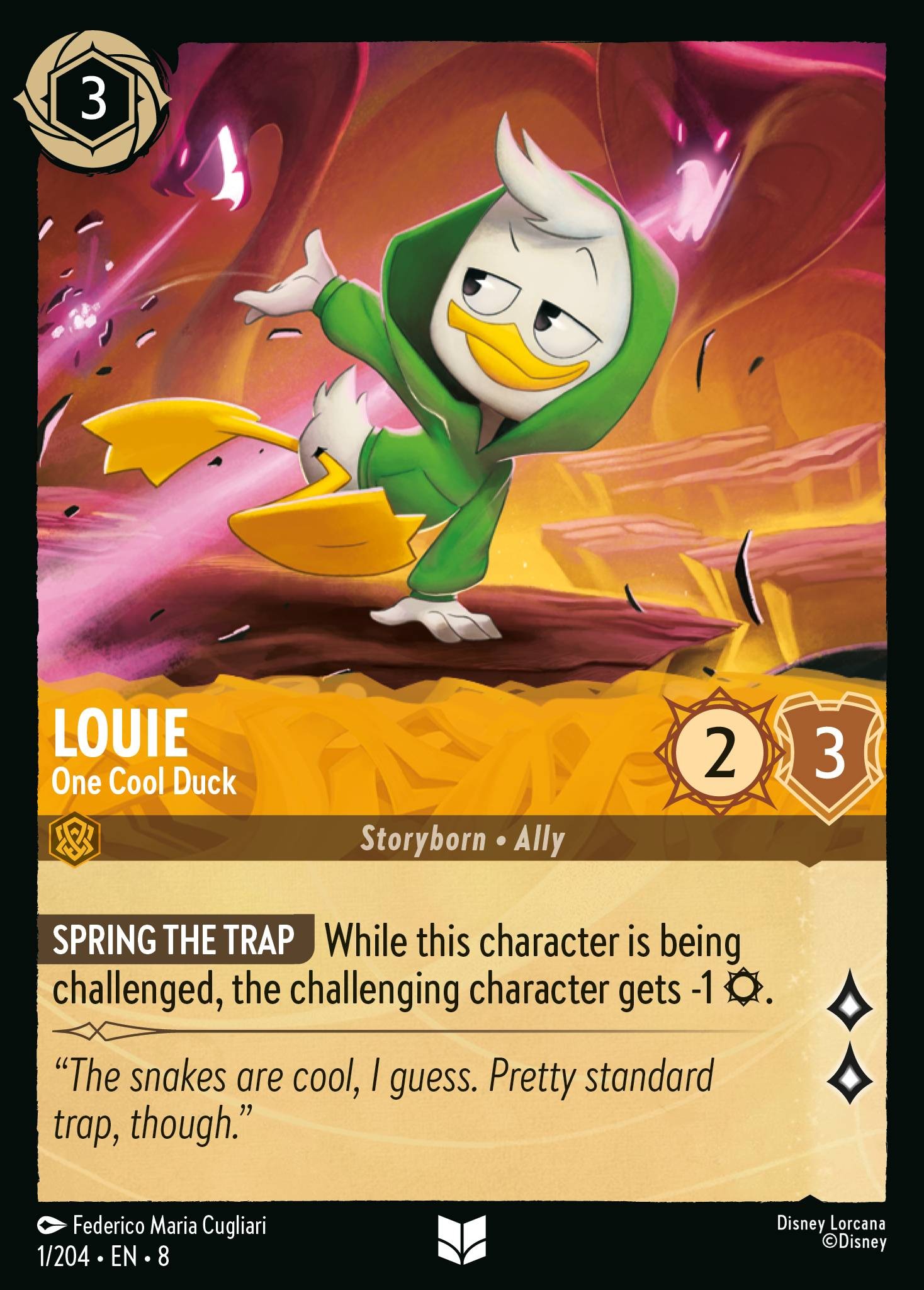 2025 Disney Lorcana Reign of Jafar Louie - One Cool Duck #1 trading card