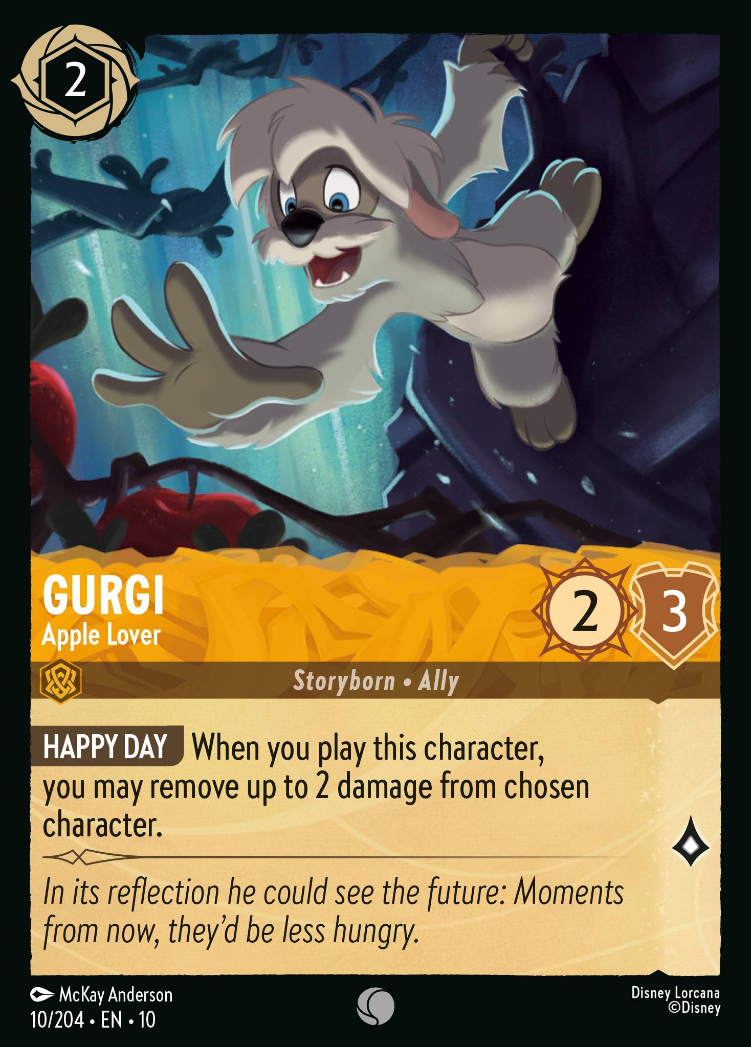 2025 Disney Lorcana Whispers in the Well Gurgi - Apple Lover #10 trading card