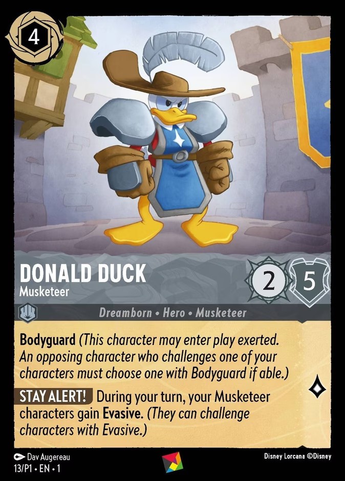 2023 Disney Lorcana Promo Set 1 Donald Duck - Musketeer #13 trading card