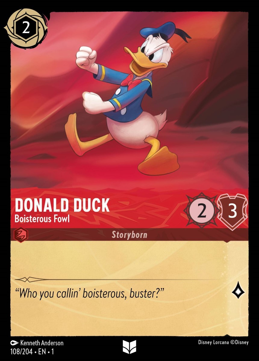 2023 Disney Lorcana The First Chapter Donald Duck - Boisterous Fowl #108 trading card