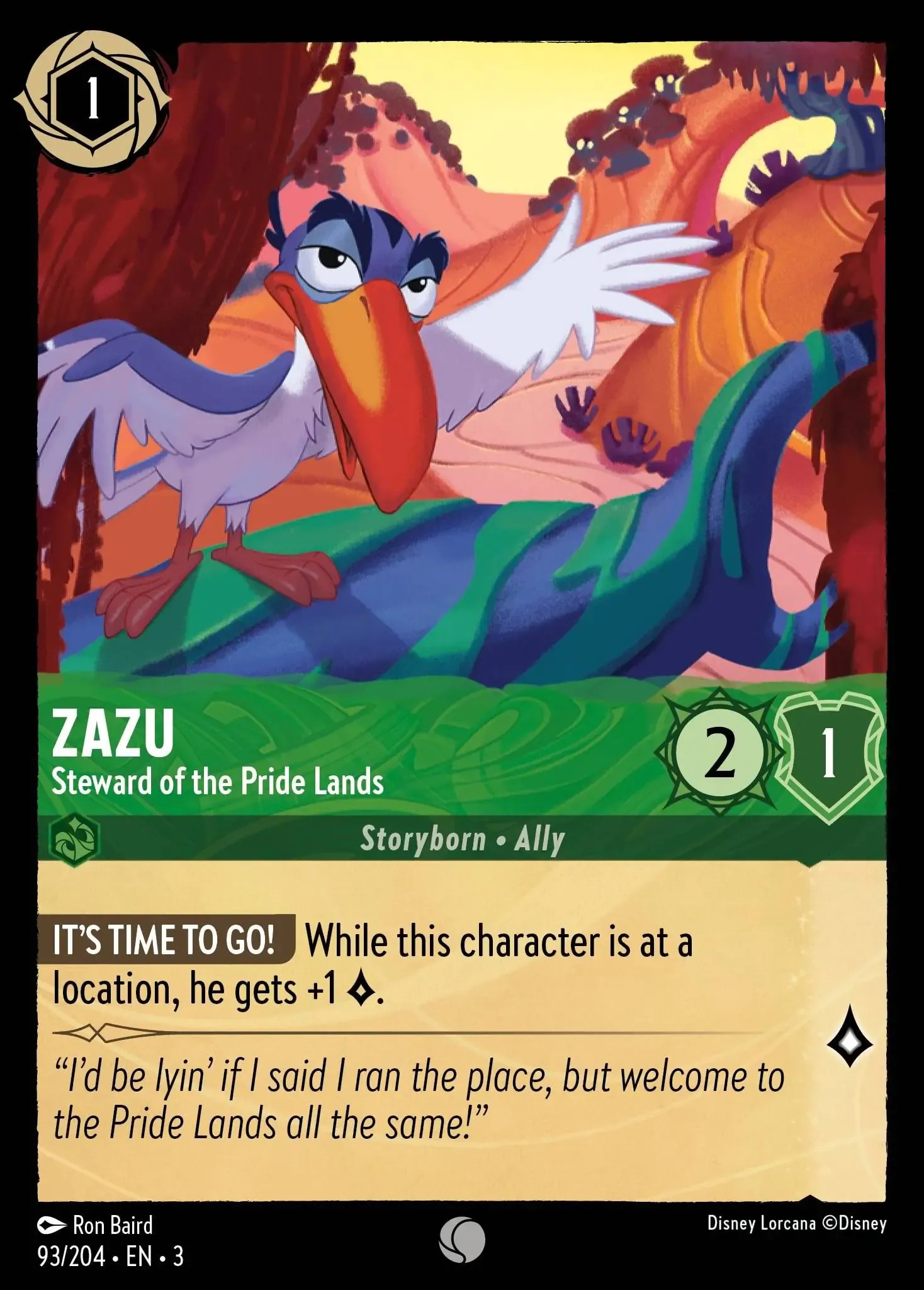 Zazu - Steward of the Pride Lands - Image 1