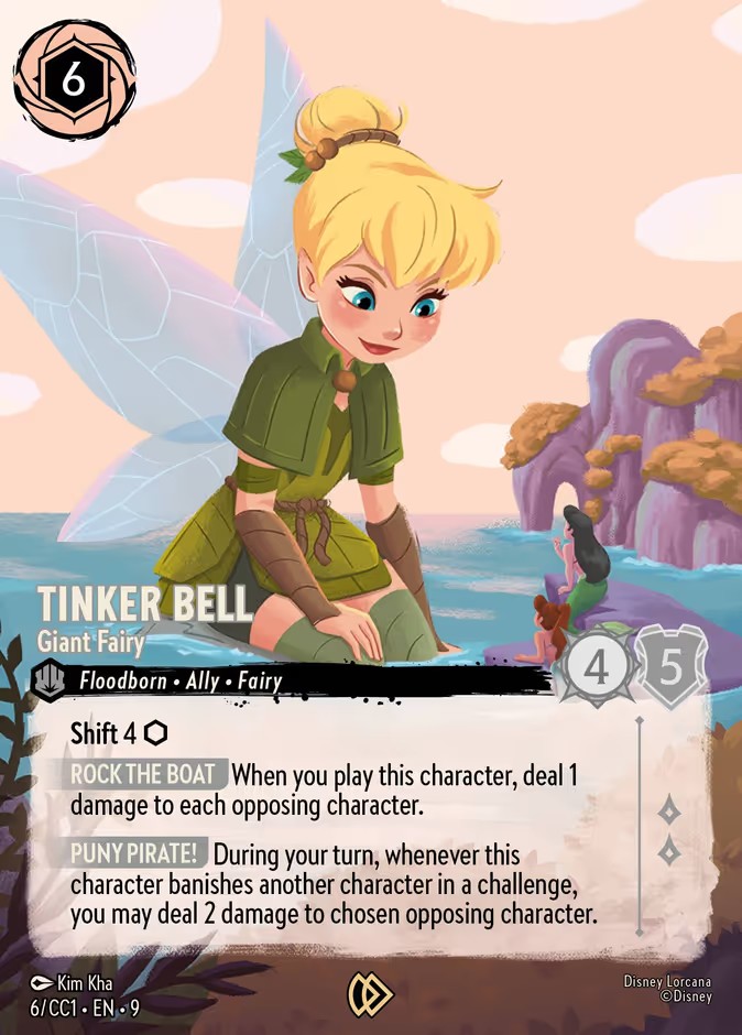 2026 Disney Lorcana Curator's Collection: Heroines Edition Tinker Bell - Giant Fairy #6 trading card