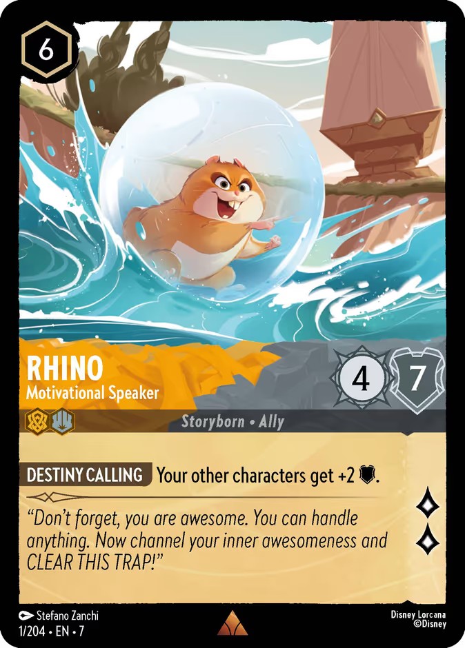 2025 Disney Lorcana Archazia's Island Rhino - Motivational Speaker #1 trading card