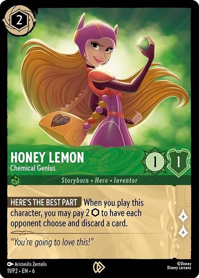 2024 Disney Lorcana Promo Set 2 Honey Lemon - Chemical Genius #11 trading card
