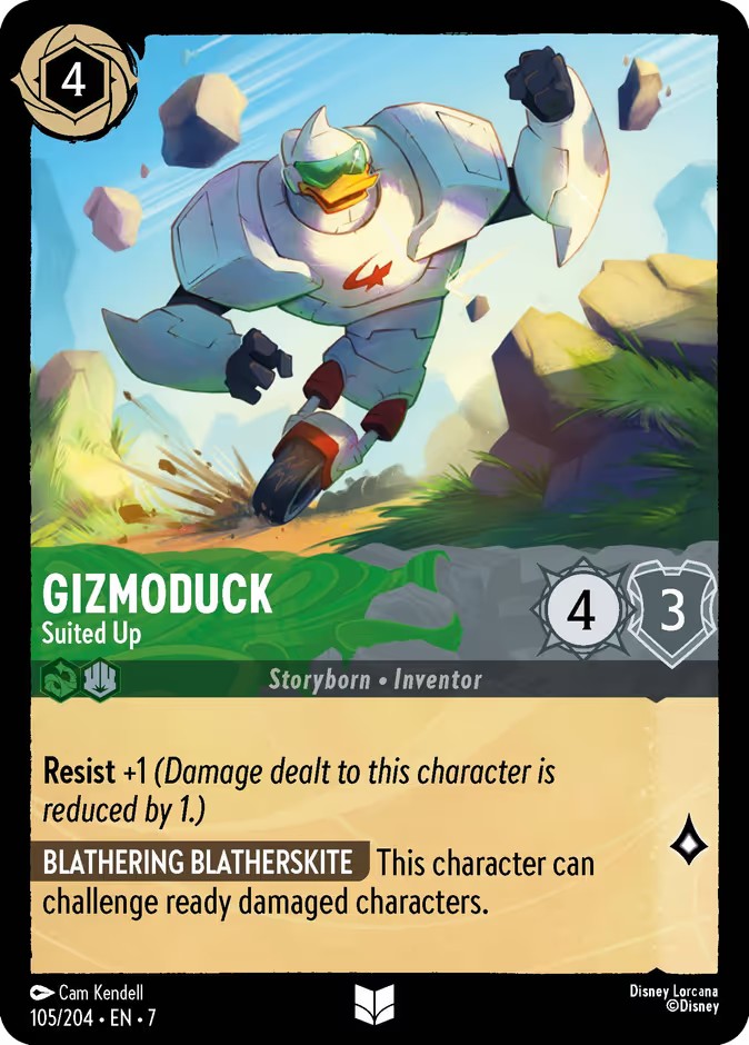2025 Disney Lorcana Archazia's Island Gizmoduck - Suited Up #105 trading card