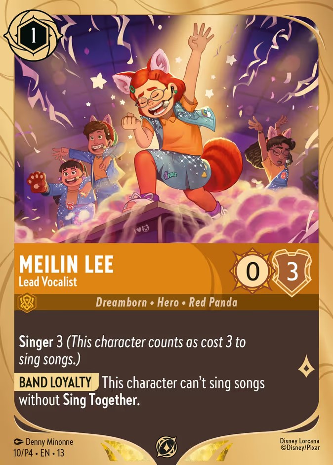 2026 Disney Lorcana Promo Set 4 Meilin Lee - Lead Vocalist #10 trading card