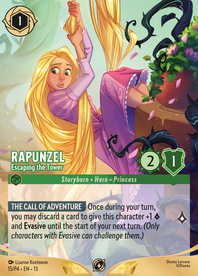 2026 Disney Lorcana Promo Set 4 Rapunzel - Escaping the Tower #15 trading card