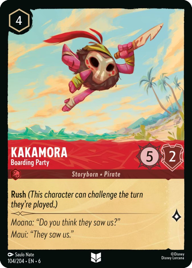 2024 Disney Lorcana Azurite Sea Kakamora - Boarding Party #104 trading card