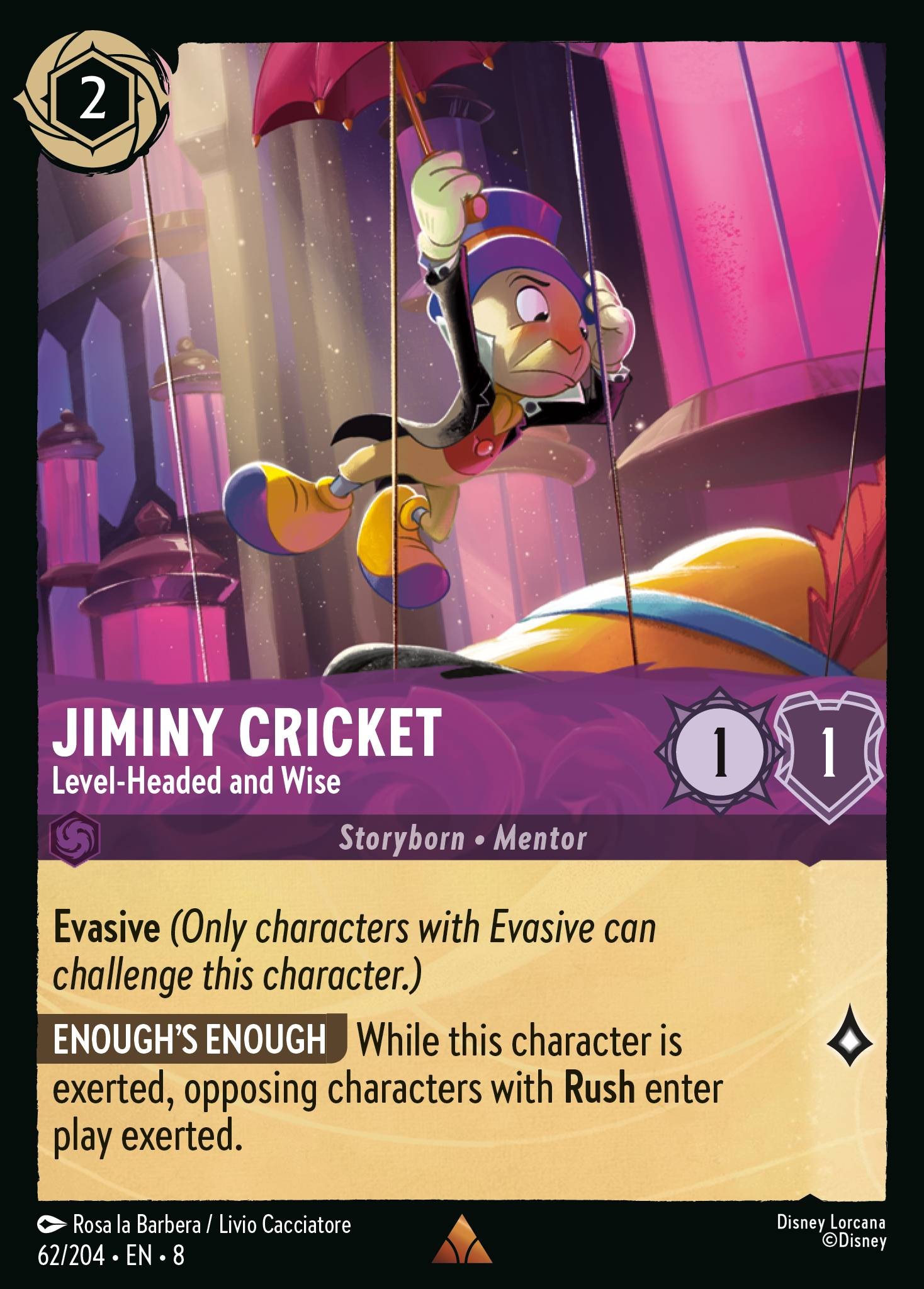 Jiminy Cricket - Level-Headed and Wise - Image 1