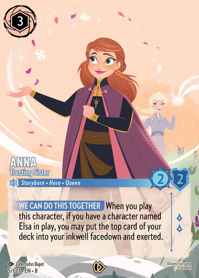 2026 Disney Lorcana Curator's Collection: Heroines Edition Anna - Trusting Sister #5 trading card