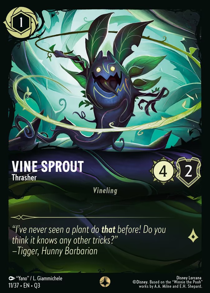 2026 Disney Lorcana Hunny Rescue β Illumineer's Quest Vine Sprout - Thrasher #11 trading card