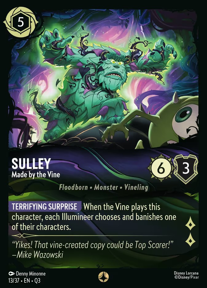 2026 Disney Lorcana Hunny Rescue β Illumineer's Quest Sulley - Made by the Vine #13 trading card