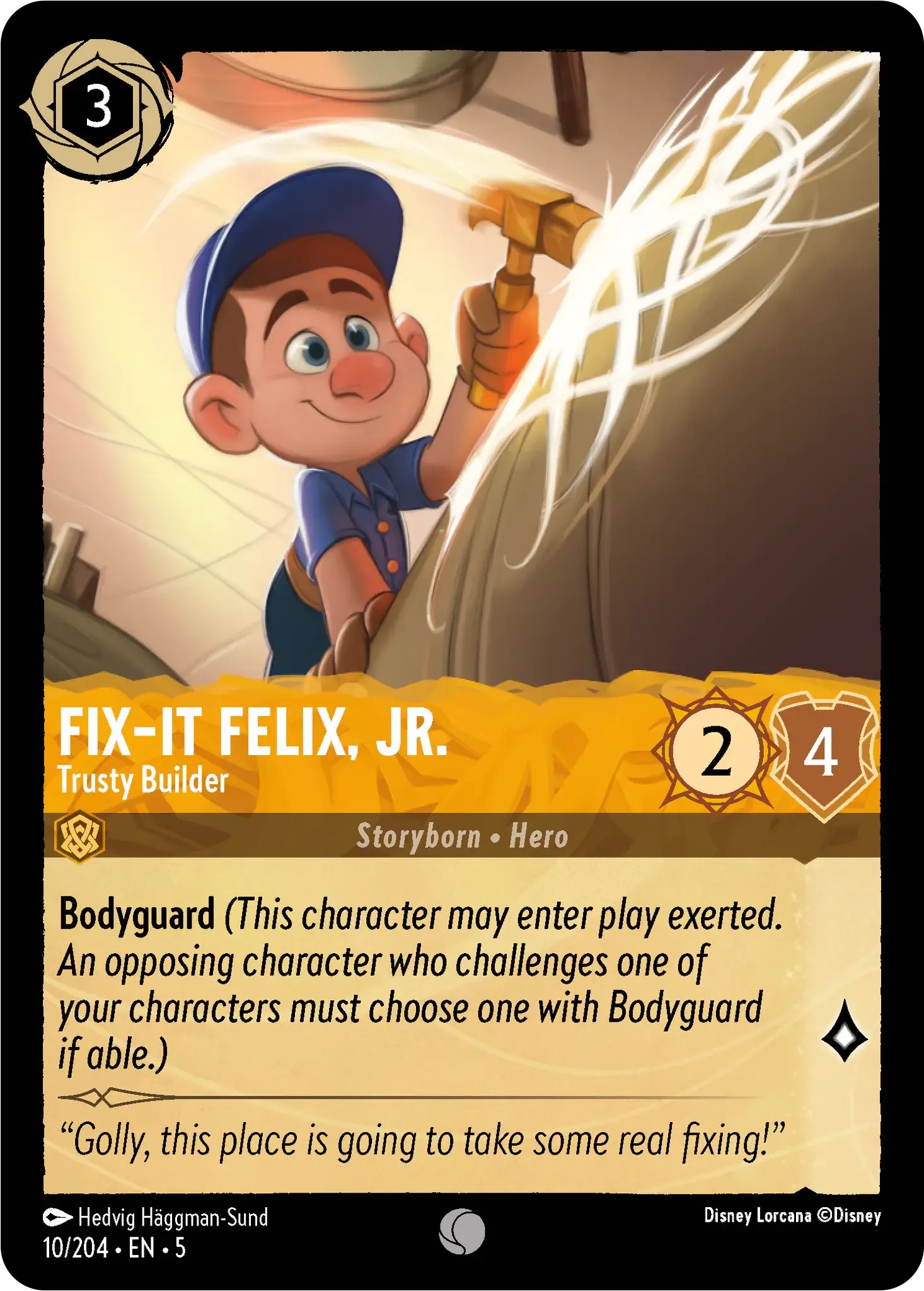 2024 Disney Lorcana Shimmering Skies Fix-It Felix, Jr. - Trusty Builder #10 trading card