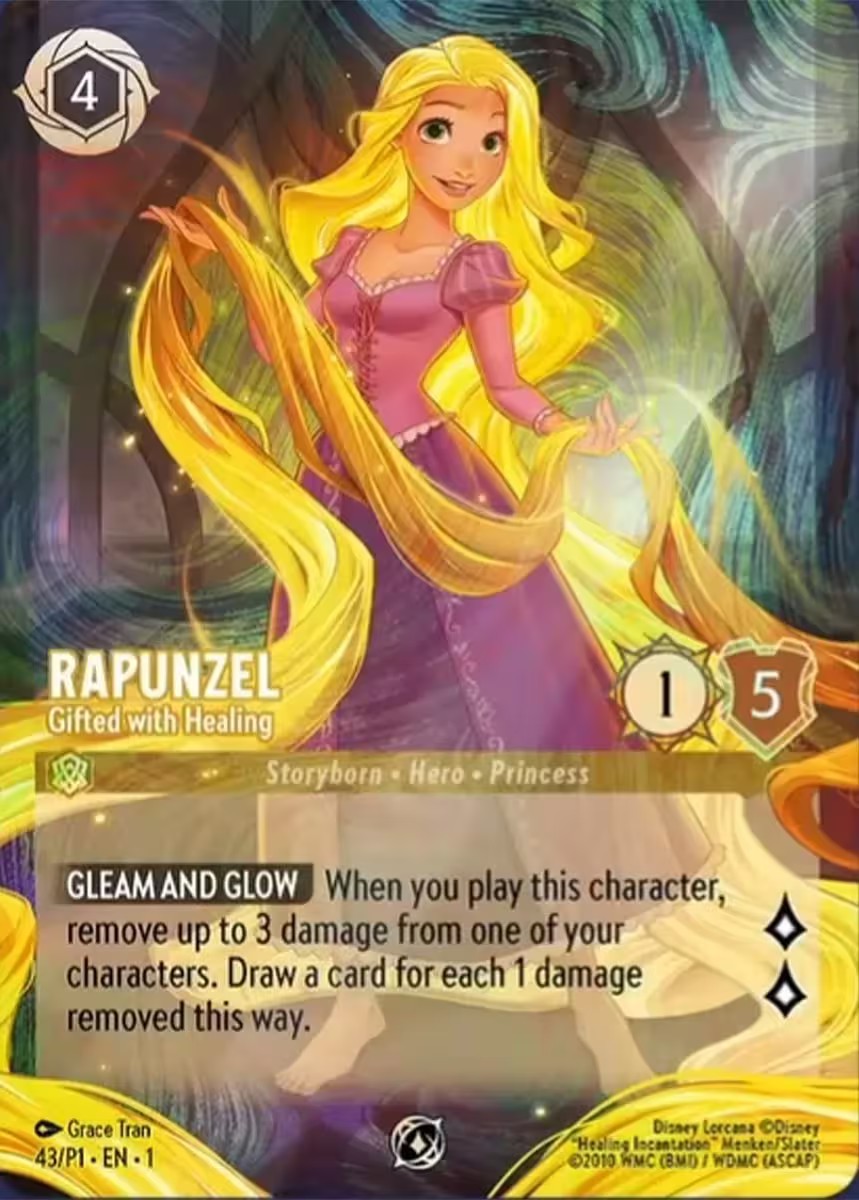 2024 Disney Lorcana Challenge Promo Rapunzel - Gifted with Healing #43 trading card
