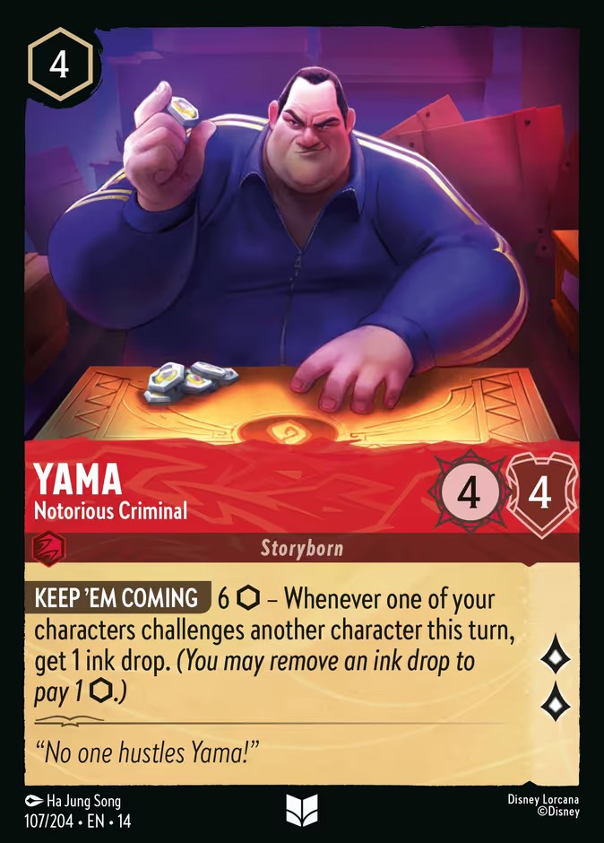 2026 Disney Lorcana Hyperia City Yama - Notorious Criminal #107 trading card