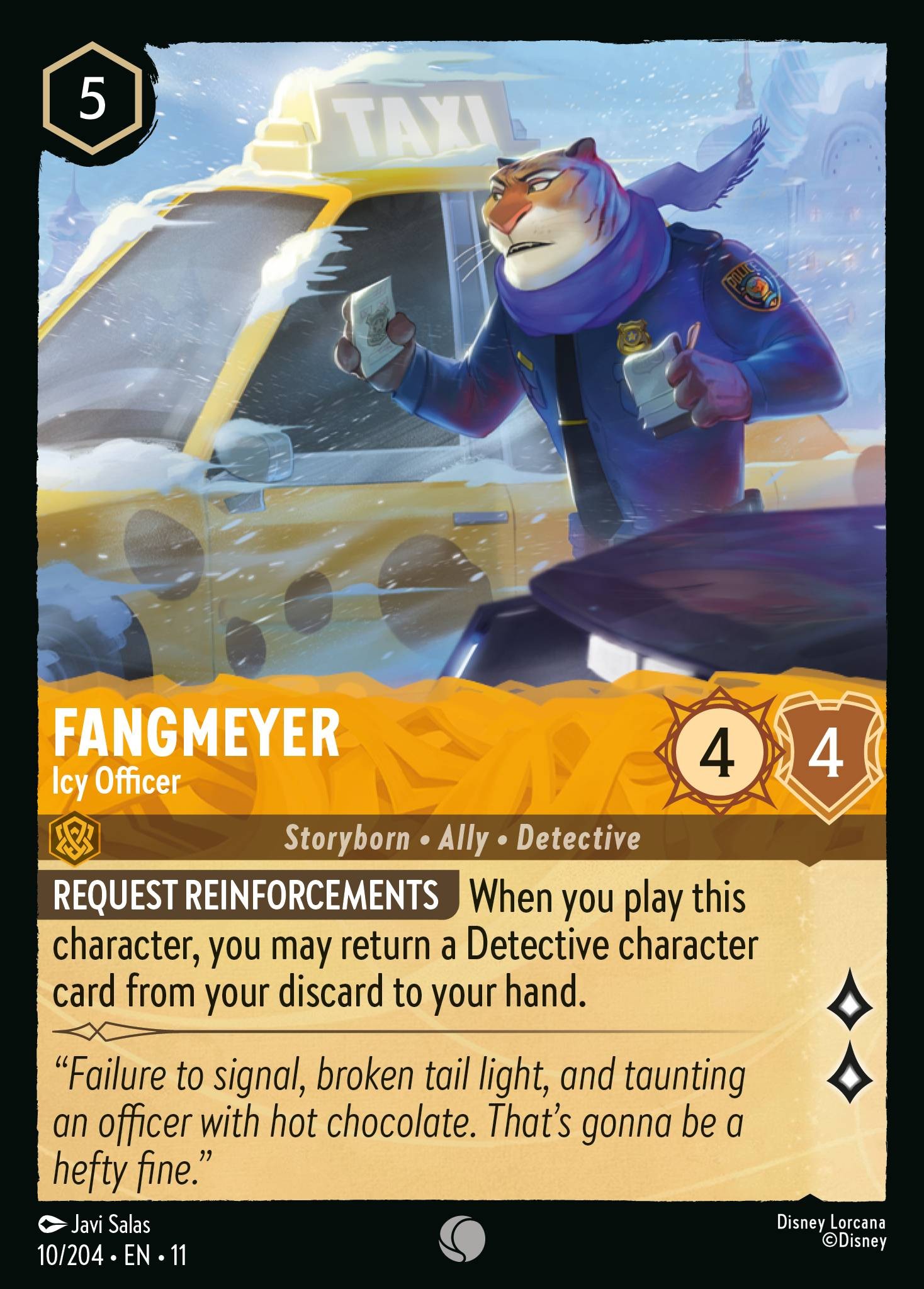 2026 Disney Lorcana Winterspell Fangmeyer - Icy Officer #10 trading card