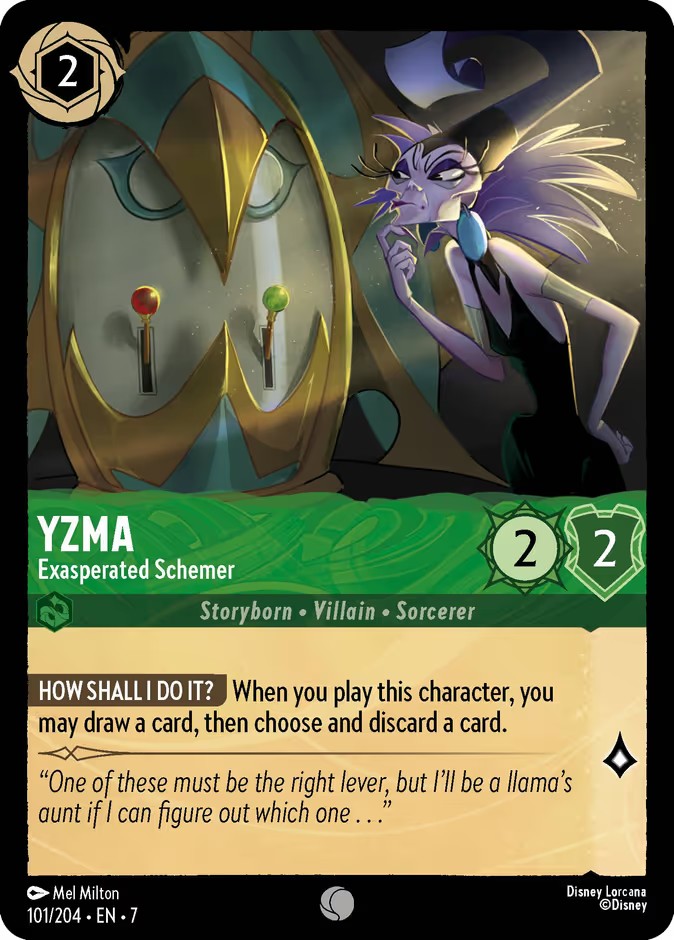 2025 Disney Lorcana Archazia's Island Yzma - Exasperated Schemer #101 trading card
