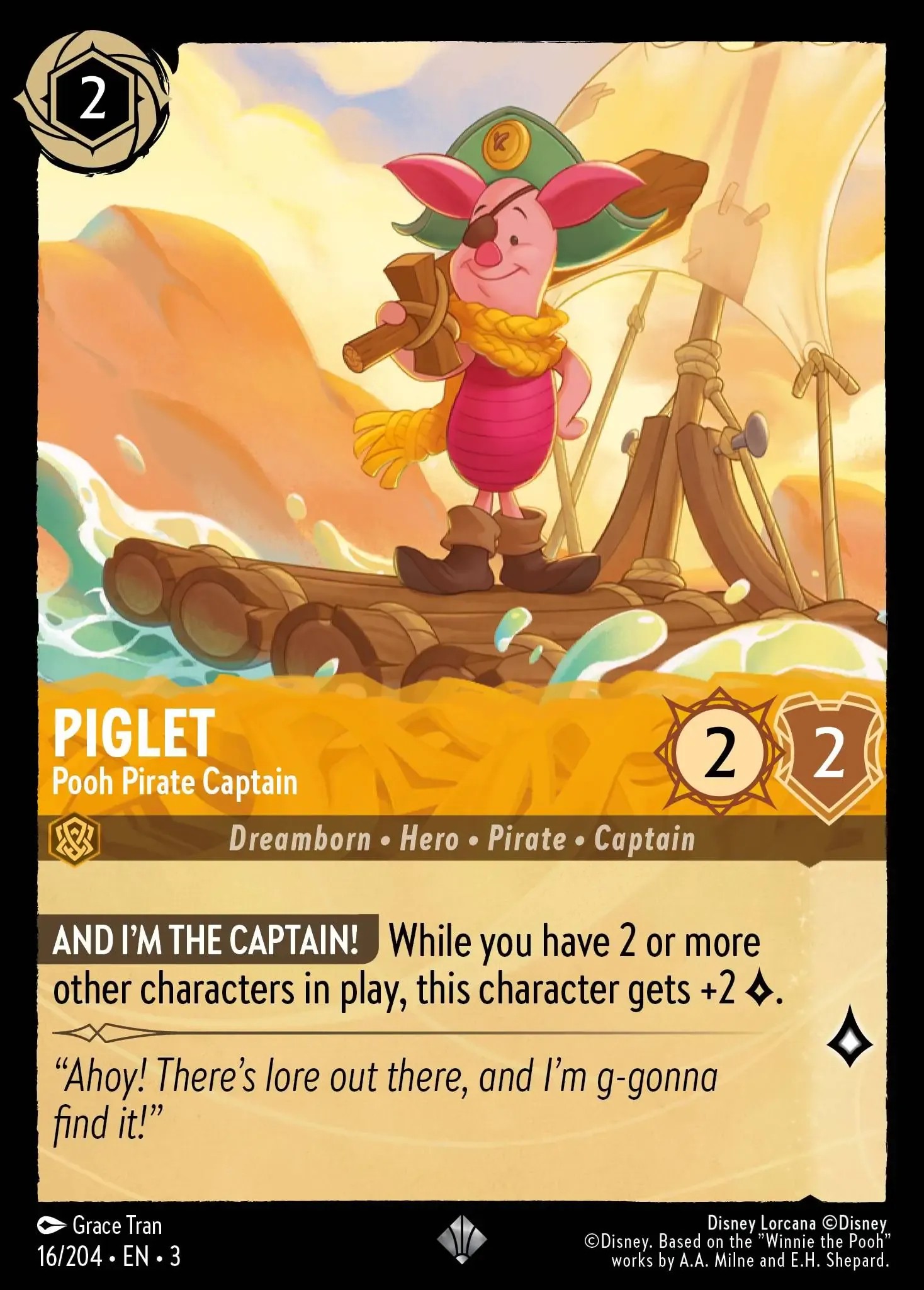 Piglet - Pooh Pirate Captain - Image 1