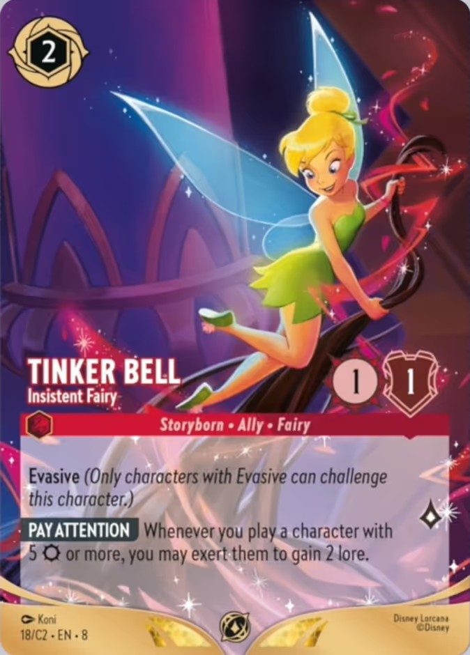 2026 Disney Lorcana Lorcana Challenge Year 3 Tinker Bell - Insistent Fairy #18 trading card