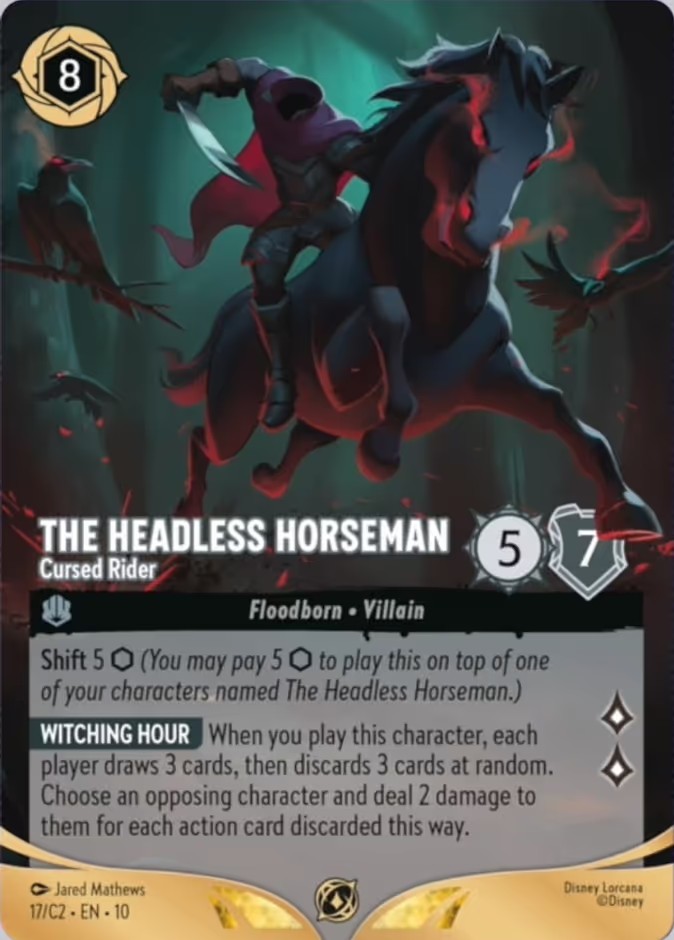 2026 Disney Lorcana Lorcana Challenge Year 3 The Headless Horseman - Cursed Rider #17 trading card