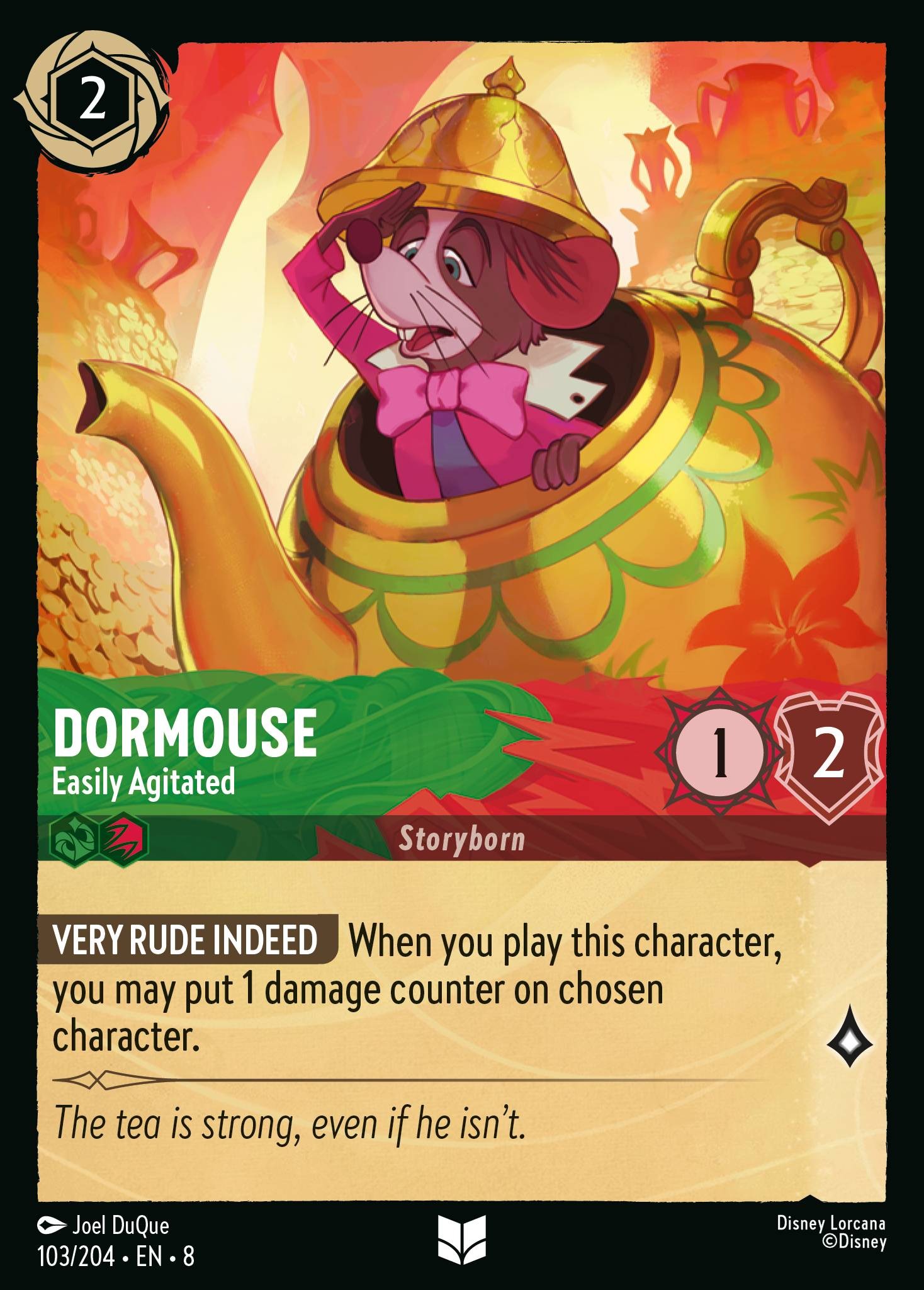 2025 Disney Lorcana Reign of Jafar Dormouse - Easily Agitated #103 trading card