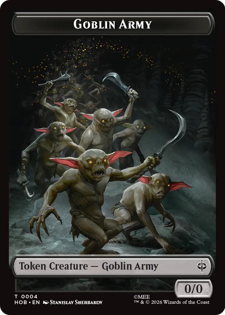 2026 Magic: The Gathering The Hobbit Tokens Goblin Army Token #4 trading card