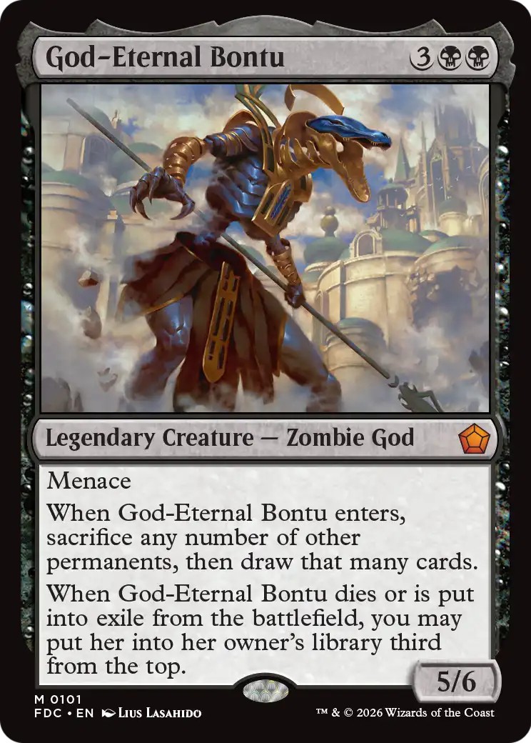 2026 Magic: The Gathering Foundations God-Eternal Bontu #101 trading card