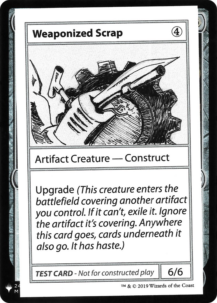 2019 Magic: The Gathering Mystery Booster Playtest Cards Weaponized Scrap #111 trading card
