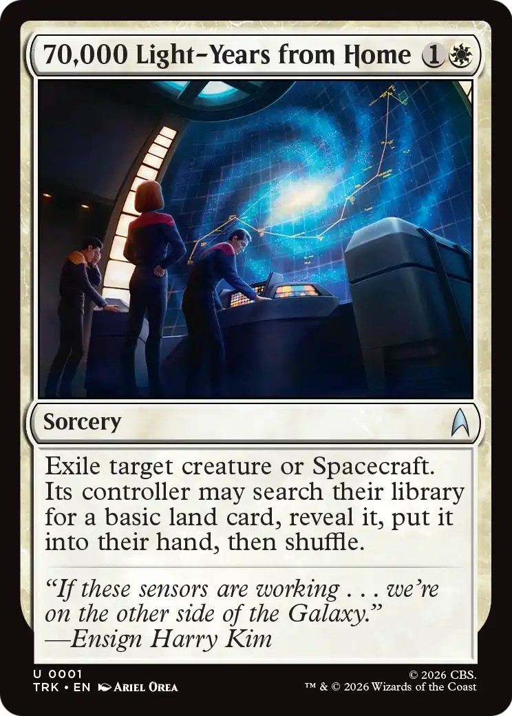 2026 Magic: The Gathering Star Trek 70,000 Light-Years from Home #1 trading card