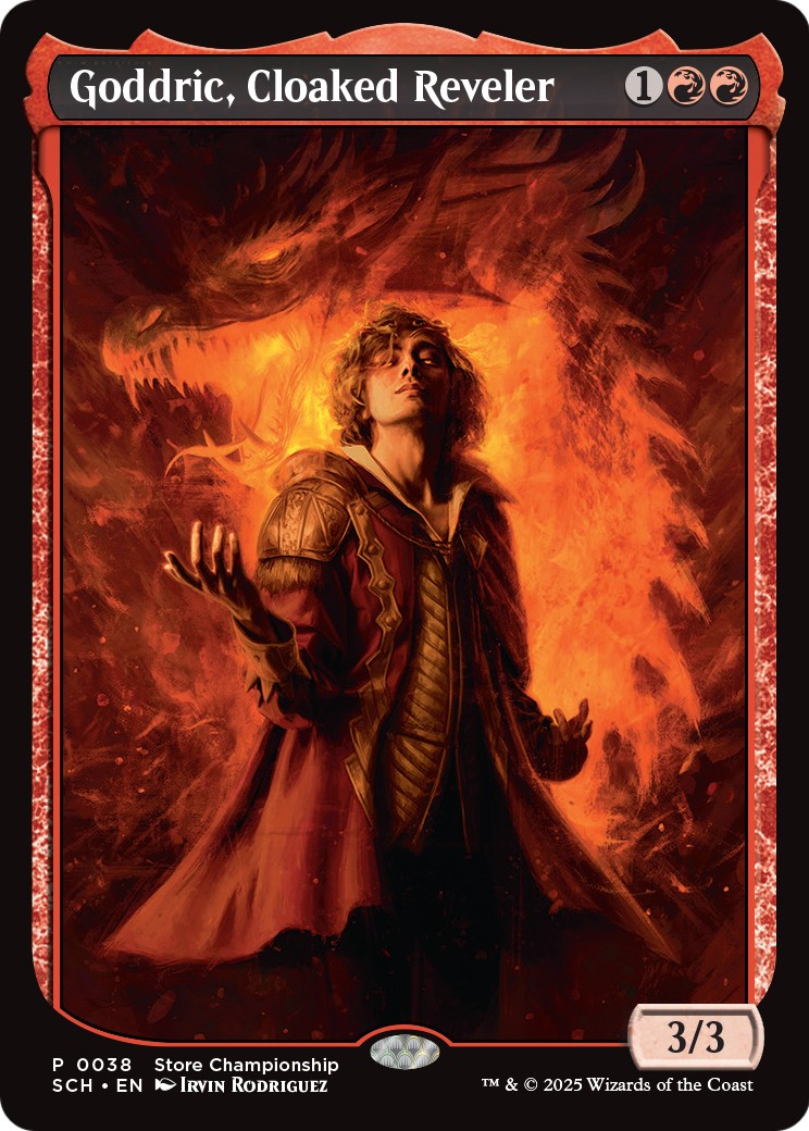 2025 Magic: The Gathering Store Championships Goddric, Cloaked Reveler #38 trading card