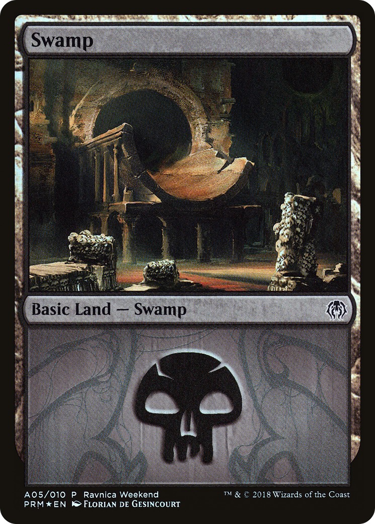 2018 Magic: The Gathering GRN Ravnica Weekend Swamp #A05 trading card