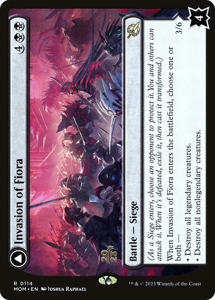 2023 Magic: The Gathering March of the Machine Promos Invasion of Fiora // Marchesa, Resolute Monarch #114s trading card