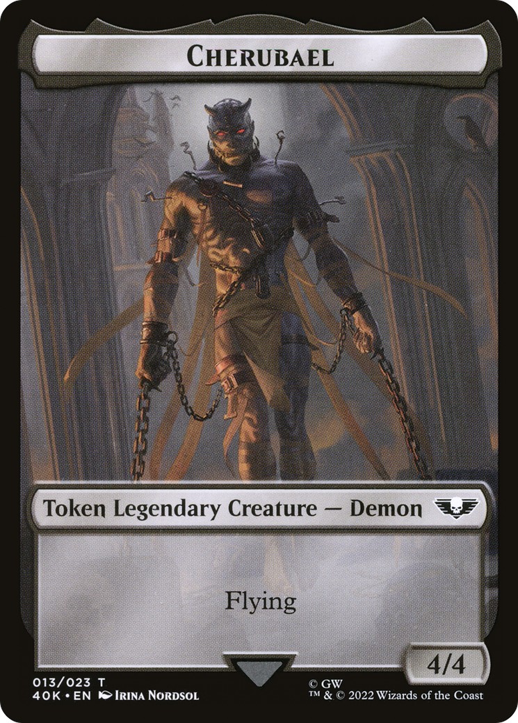 2022 Magic: The Gathering Warhammer 40,000 Tokens Cherubael #13 trading card