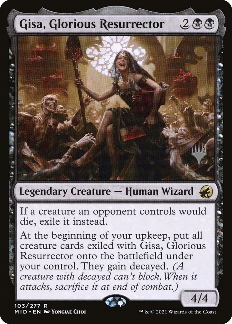 2021 Magic: The Gathering Innistrad: Midnight Hunt Promos Gisa, Glorious Resurrector #103p trading card