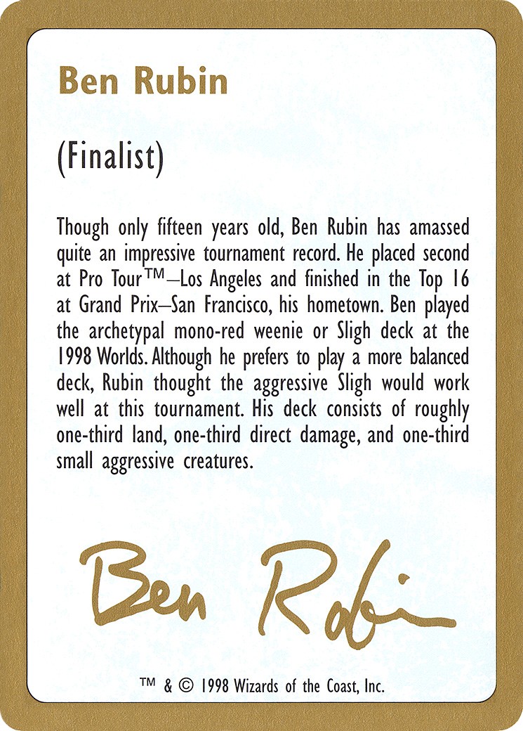 Ben Rubin Bio - Image 1