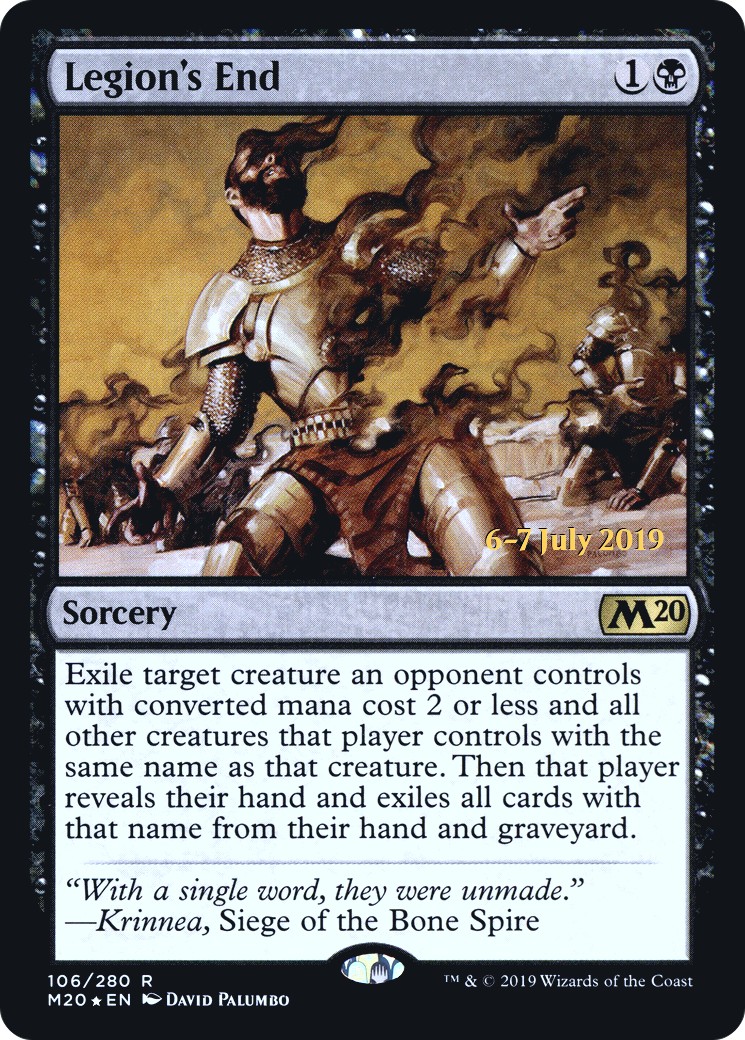 2019 Magic: The Gathering Core Set 2020 Promos Legion's End #106s trading card