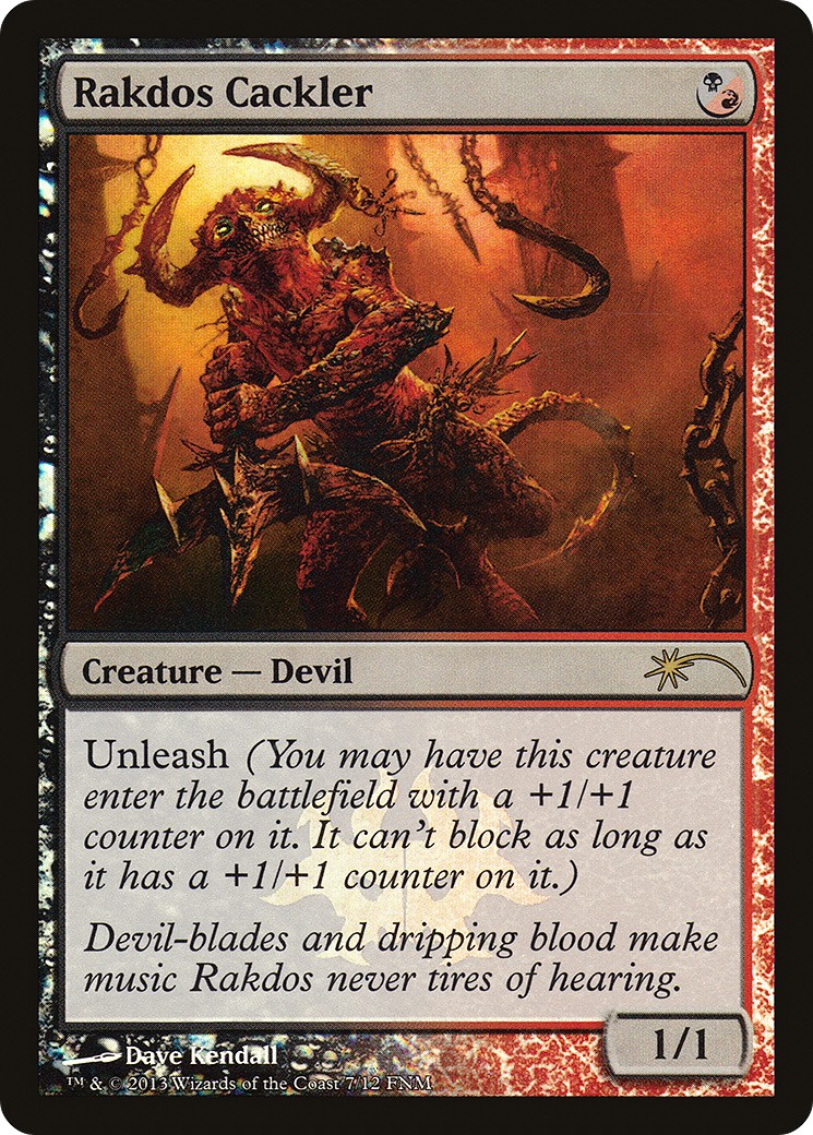 2013 Magic: The Gathering Friday Night Magic Rakdos Cackler #7 trading card