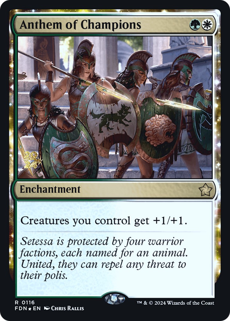 2024 Magic: The Gathering Foundations Promos Anthem of Champions #116s trading card