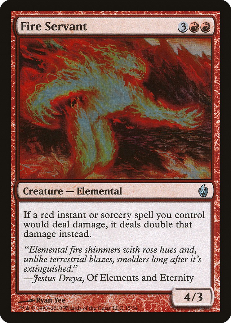 2010 Magic: The Gathering Premium Deck Series: Fire and Lightning Fire Servant #15 trading card