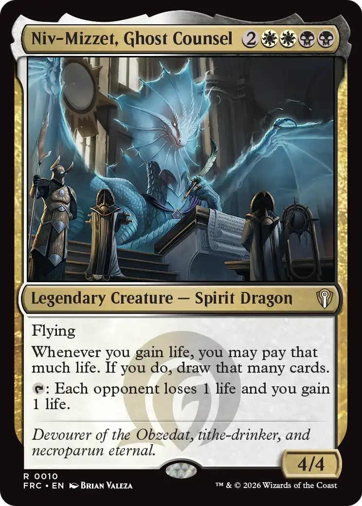 2026 Magic: The Gathering Reality Fracture Niv-Mizzet, Ghost Counsel #10 trading card