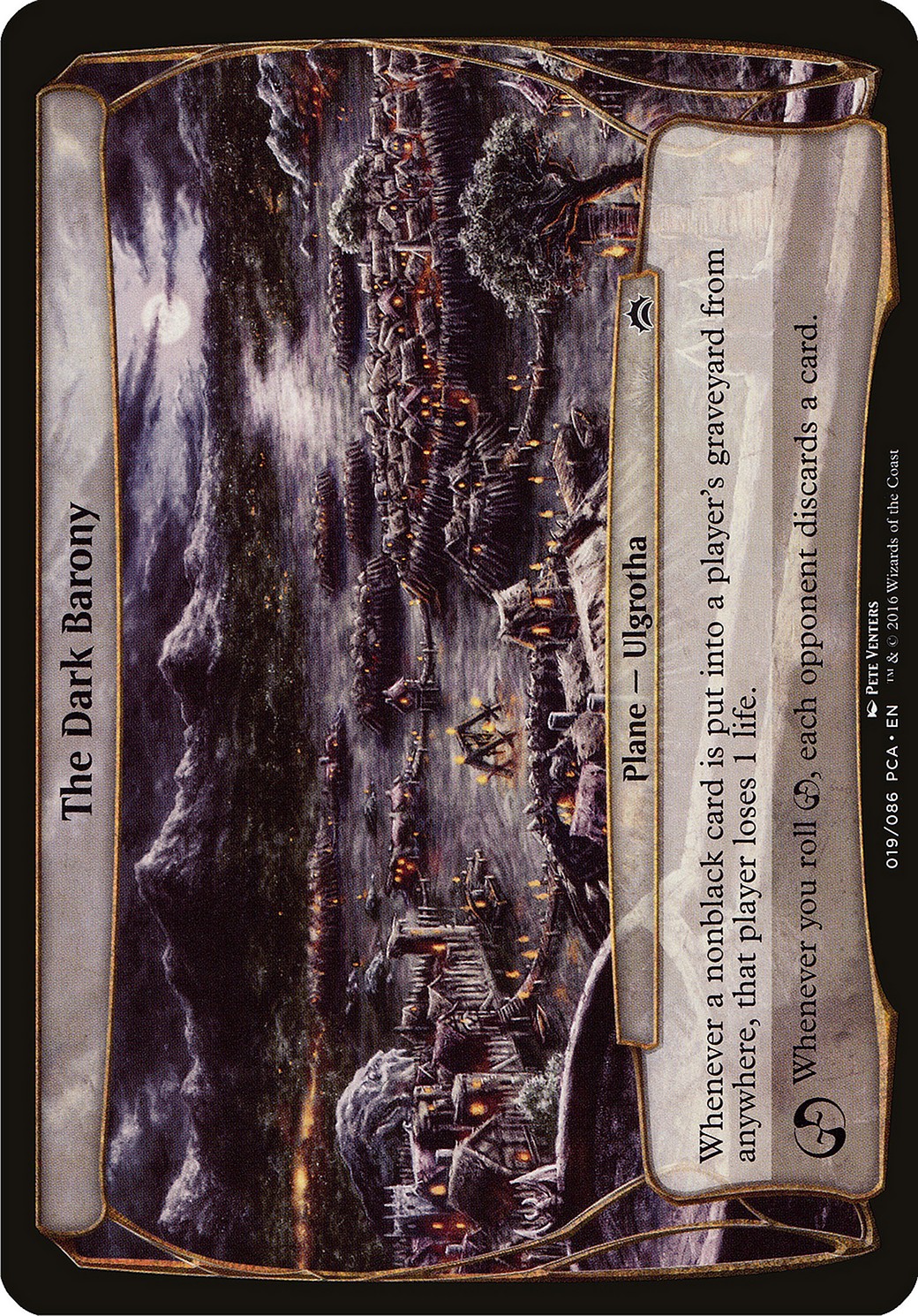 2016 Magic: The Gathering Planechase Anthology Planes The Dark Barony #19 trading card