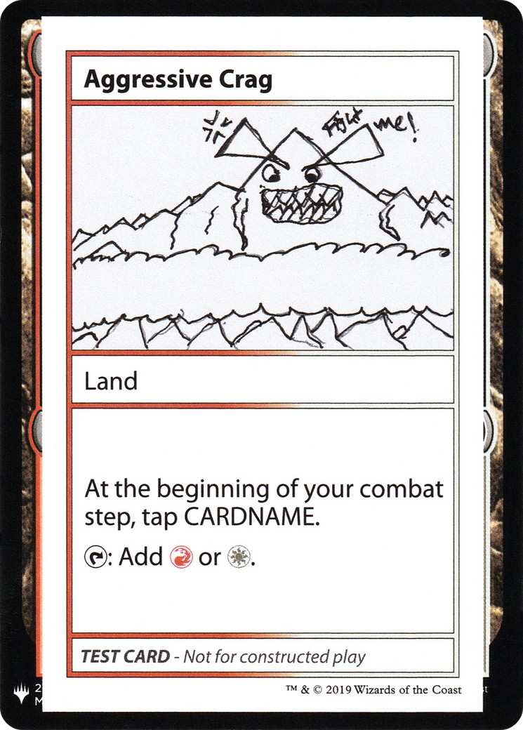2019 Magic: The Gathering Mystery Booster Playtest Cards Aggressive Crag #112 trading card